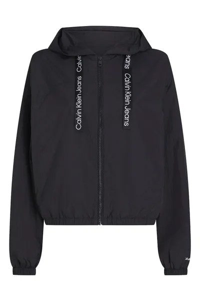 Куртка на молнии и с капюшоном Calvin Klein Jeans, черный