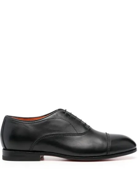 Santoni оксфорды на шнуровке, черный