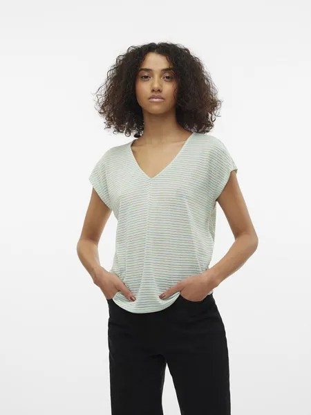 Футболка Vero Moda, цвет türkis/beige
