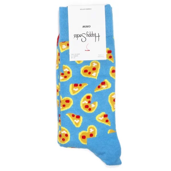 Носки унисекс Happy Socks Happy-Socks-Pizza-Love-Blue разноцветные 36-40