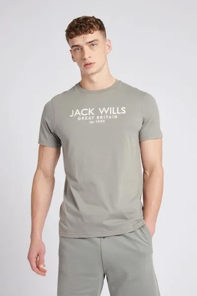 Серая футболка Carnaby Jack Wills, серый