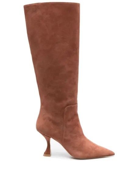 Stuart Weitzman сапоги с заостренным носком, коричневый