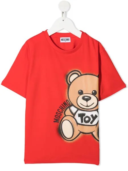 Moschino Kids футболка с короткими рукавами и принтом