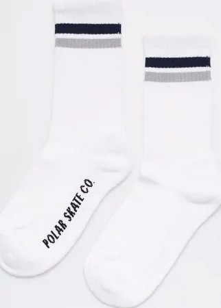 Носки POLAR SKATE CO. Stripe Socks White/Navy/Grey 2022