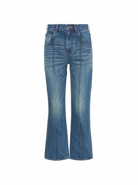 Джинсы с эффектом потертости Saint Laurent