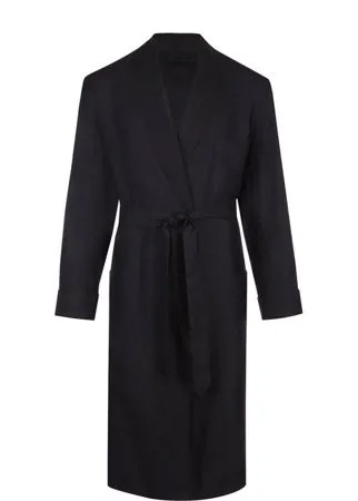 Шелковый халат с поясом и шалевым воротником Brioni
