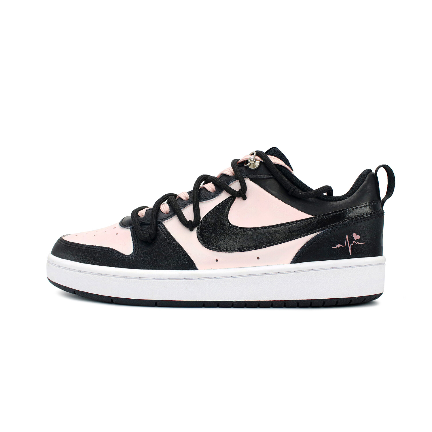 Кроссовки Nike Court Borough Skateboarding Shoes Women's Low-top Black/pink, черный/розовый