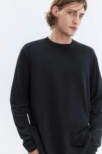 Лонгслив oversize базовый из хлопка