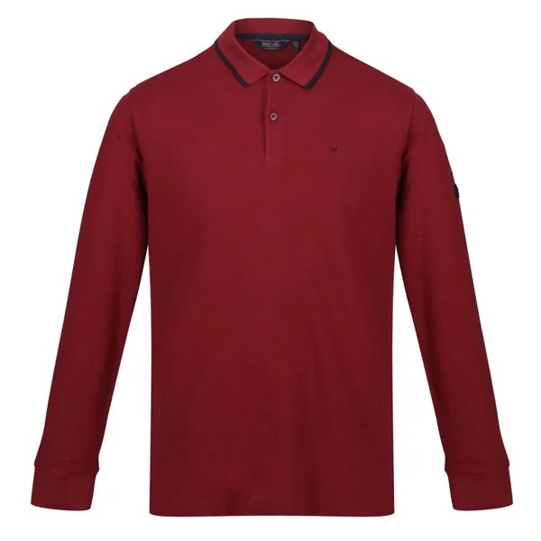 Мужская рубашка-поло с длинными рукавами Leonzo Syrah Red REGATTA, цвет rojo