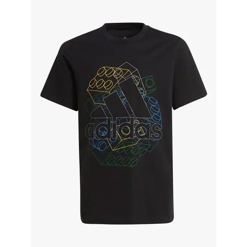 Футболка adidas для мальчиков, размер 116, черный