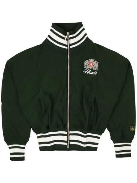 RHUDE спортивная куртка в рубчик, зеленый