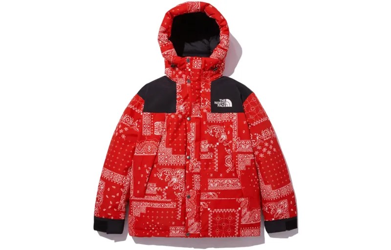 Пуховик мужской красный The North Face, красный