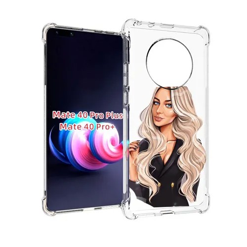 Чехол MyPads Платье-пиджак женский для Huawei Mate 40 Pro+ Plus задняя-панель-накладка-бампер