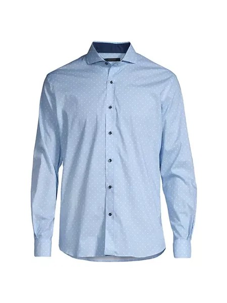 Рубашка в горошек Woodward Icon Greyson, синий