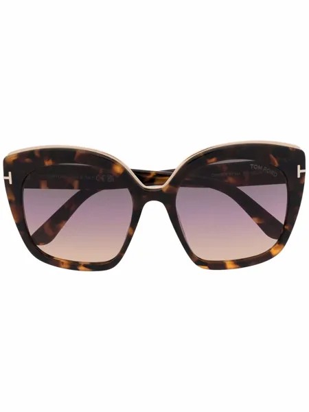 TOM FORD Eyewear солнцезащитные очки черепаховой расцветки