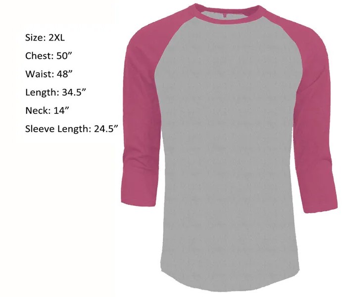 Обычная футболка с рукавом 3/4, бейсбольный трикотаж реглан, спортивная мужская футболка, серая, розовая, 2XL