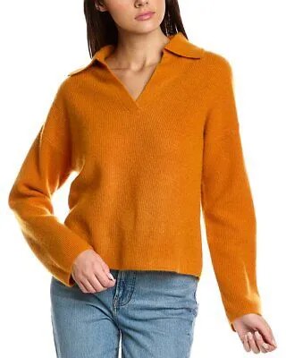 Женский кашемировый свитер Philosophy Over Washed Johnny Collar, оранжевый Xs