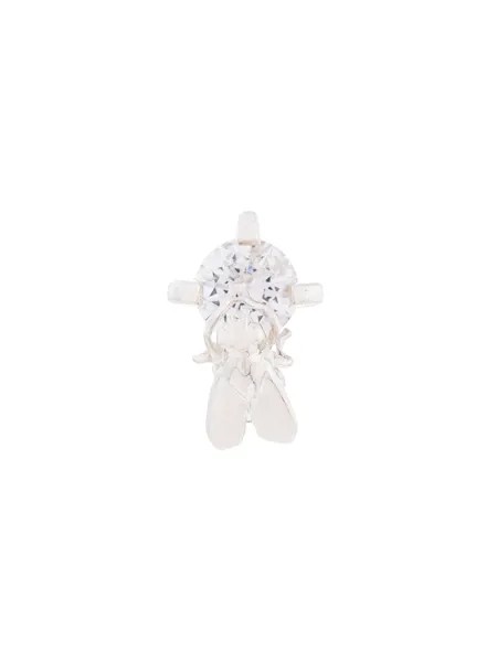 E.M. crystal stud fly earring