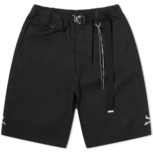 Шорты Mastermind World Belted Drawstring Skull Shorts, черный