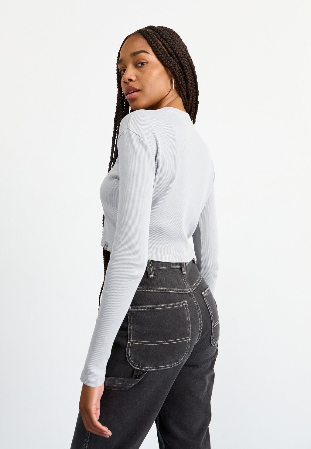 Рубашка с длинным рукавом NEWINGTON GARMENT WASH TEE Dickies, серый