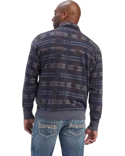 Свитер Ariat Printed Overdyed Washed Sweater, цвет Maritime Blue Southwest