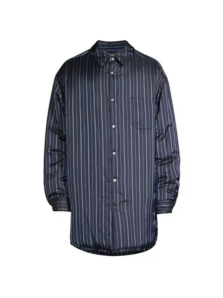 Полосатая рубашка с подкладкой Maison Margiela, цвет navy stripe