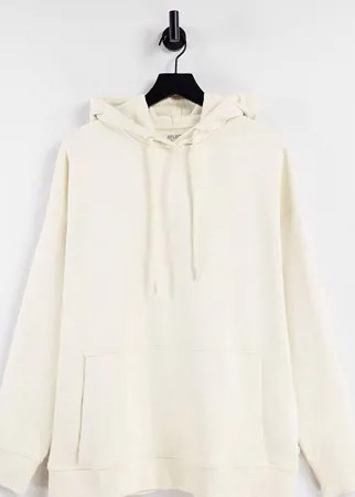 Эксклюзивный oversized-худи песочного цвета из органического хлопка Selected Exclusive-Светло-бежевый цвет