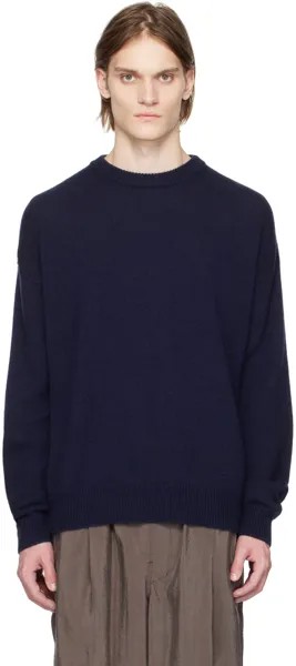 Темно-синий свитер с круглым вырезом Jil Sander