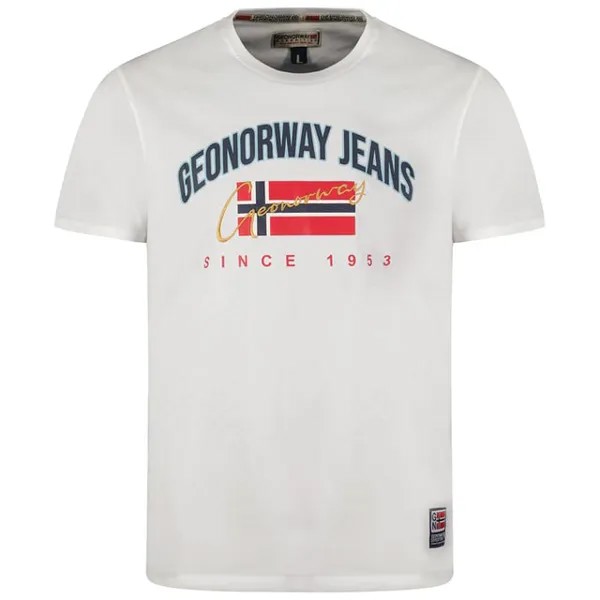 Футболка Jhagen с короткими рукавами Geographical Norway, белый