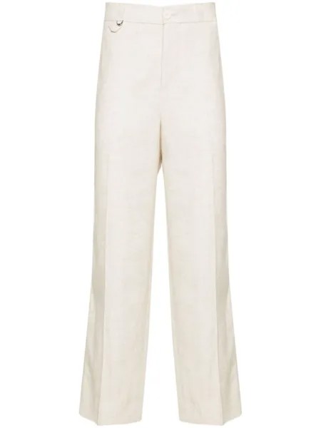 Jacquemus брюки Le Pantalon Cabri строгого кроя, нейтральный цвет