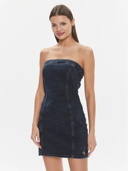 Джинсовое платье узкого кроя Calvin Klein, синий