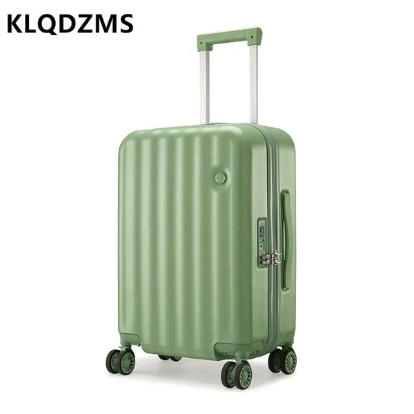 KLQDZMS японский простой стиль водонепроницаемый чемодан 20 дюймовый бесшумный женский чехол для посадки 24 дюйма большой емкости чехол на коле...