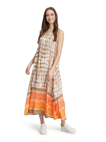 Платье CARTOON, цвет Hellbraun/Orange/Weiß