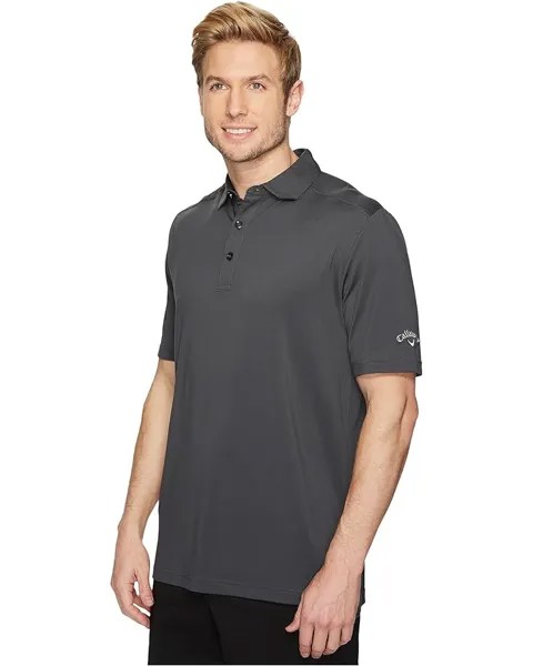 Поло Callaway Opti-Dri Micro-Hex Solid Polo, цвет Asphalt