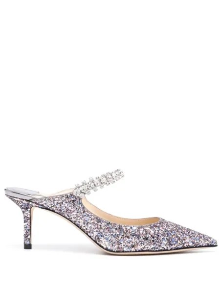 Jimmy Choo мюли Bing 65 с пайетками, розовый