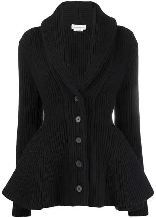 Alexander McQueen кардиган в рубчик