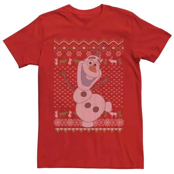 Мужской рождественский свитер Frozen Olaf Ugly, футболка с короткими рукавами Licensed Character