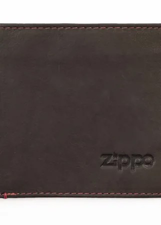 Портмоне Zippo, цвет коричневый, натуральная кожа, 11?1,5?10 см