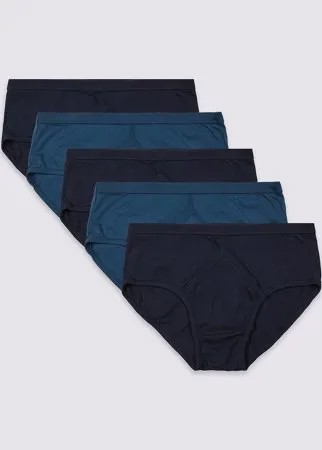 Трусы-брифы однотонные с технологией StayNEW™ (5 шт)