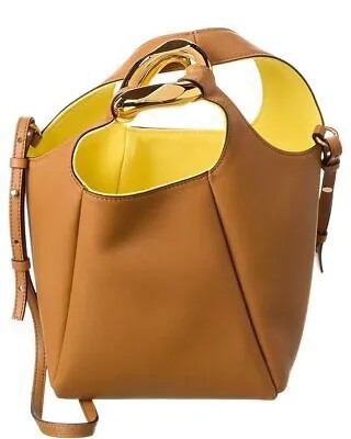 Женская кожаная сумочка-цепочка Jw Anderson, коричневая