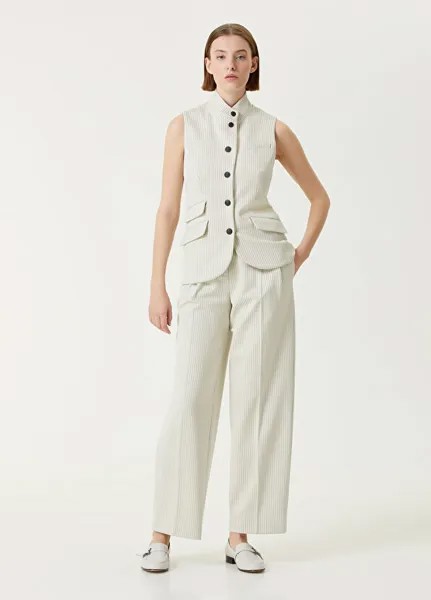 Широкие брюки Marianne в полоску Rag&Bone, экрю