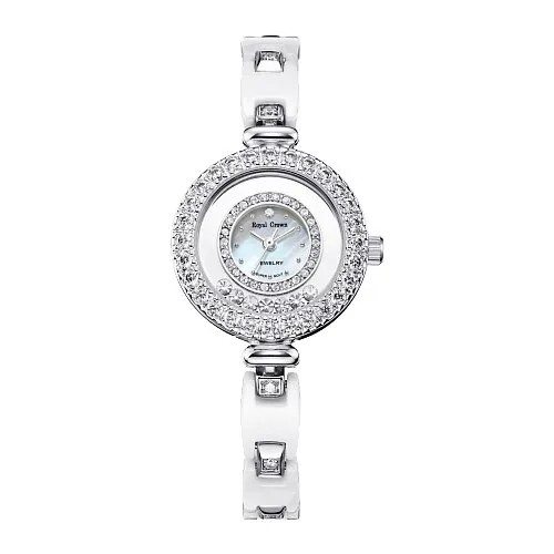 Наручные часы Royal Crown, белый, серебряный