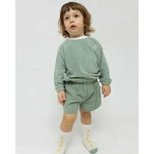 Свитшот Loomknits, размер 116, зеленый