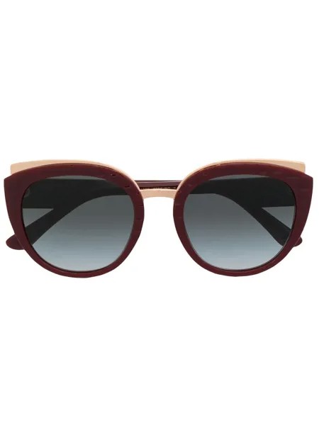 Dolce & Gabbana Eyewear солнцезащитные очки в круглой оправе с принтом