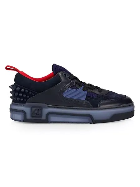 Кроссовки Astroloubi из кожи и замши с сетчатыми вставками Christian Louboutin, цвет marine