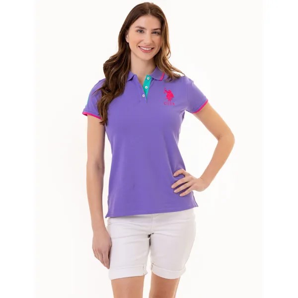 Футболка-поло U.S. Polo Assn. Triple Crown Solid, фиолетовый