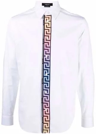 Versace рубашка с длинными рукавами и узором Greca