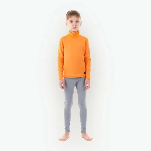 Комплект термобелья Dragonfly Детское термобелье Dragonfly Зима высокий ворот Orange-Gray, размер 128-134, серый, оранжевый