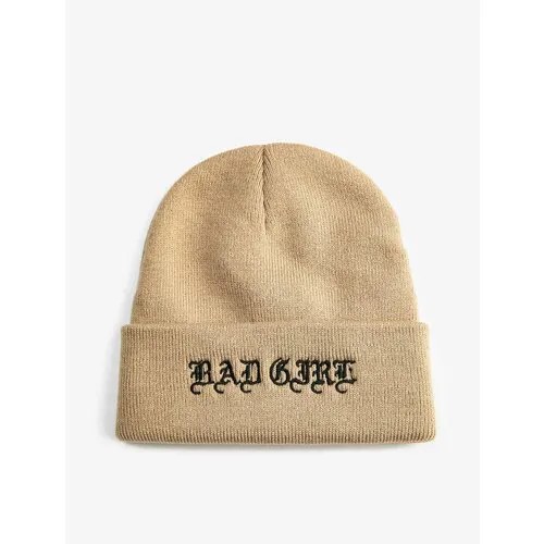 Шапка KOTON для женщин, размер T-универсальный, beige