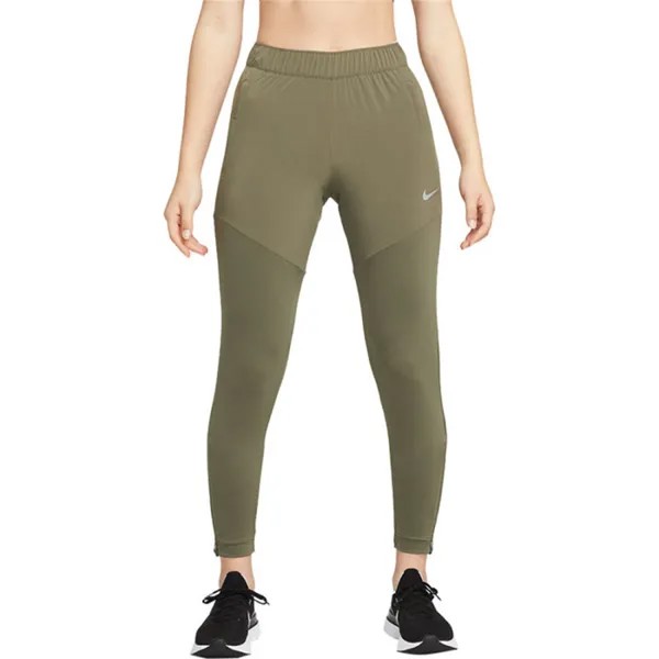Брюки Nike Dri-Fit Essential Women's Running, серо-зеленый